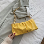 Sac à bandoulière, couleur unie, chaîne, pochette de soirée, sac enveloppe