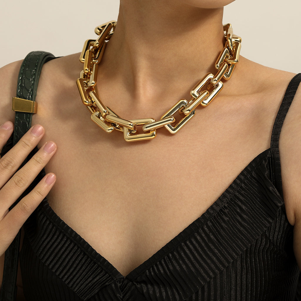 Bijoux Fantaisie Punk Personnalité Micro Collier Diamant Femme Rétro Collier Chaîne Croisée