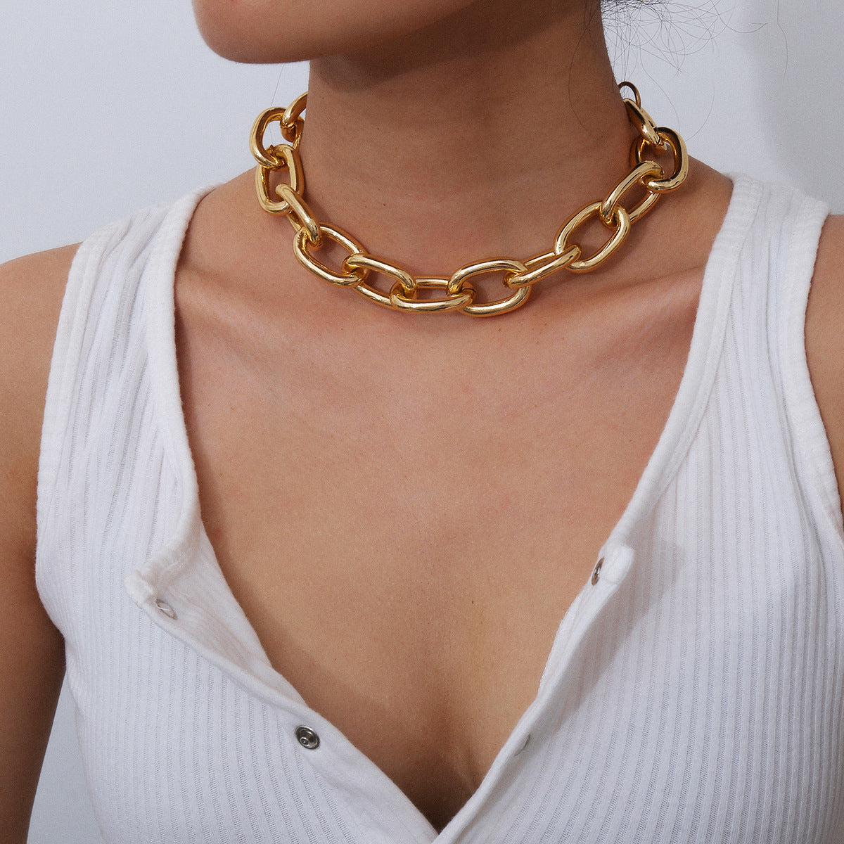 Bijoux Fantaisie Punk Personnalité Micro Collier Diamant Femme Rétro Collier Chaîne Croisée