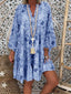 Robe à volants imprimée de style européen et américain