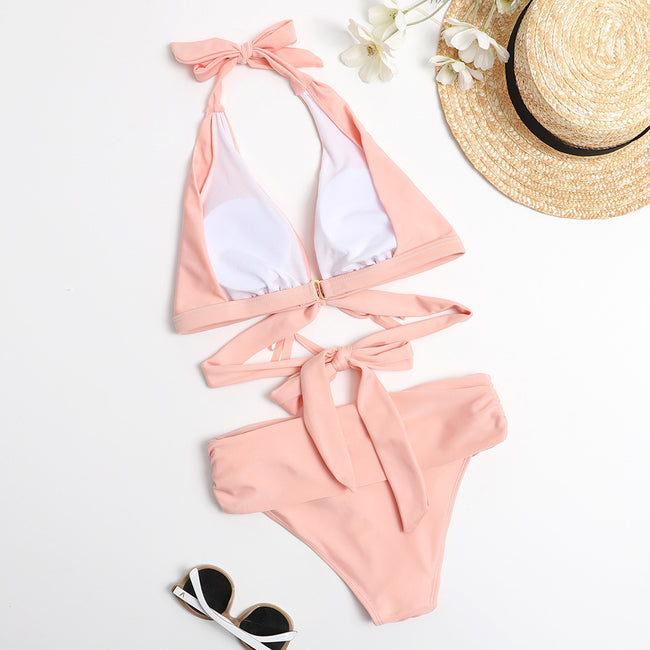 Maillot de bain deux pièces taille haute sexy Main Image