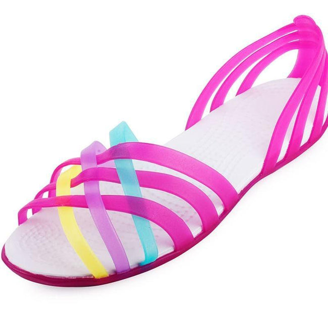 Chaussures femme, chaussures de gelée, sandales d'été, chaussures plates décontractées Main Image