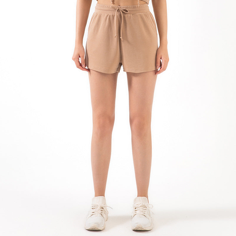 Short ample en dentelle pour femme, short de yoga décontracté, idéal pour la course, le sport et le fitness.