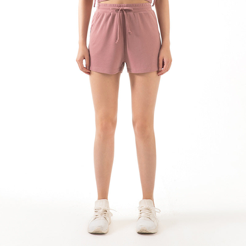 Short ample en dentelle pour femme, short de yoga décontracté, idéal pour la course, le sport et le fitness.