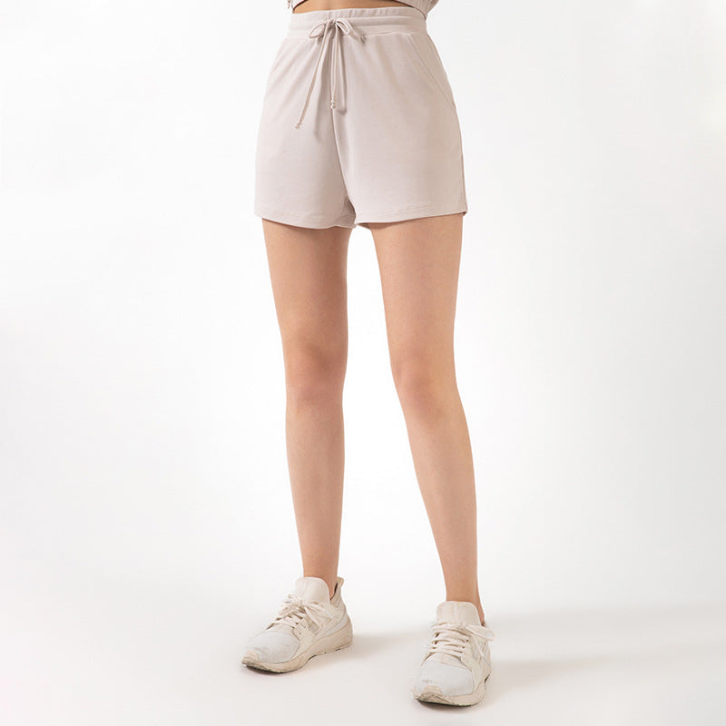 Short ample en dentelle pour femme, short de yoga décontracté, idéal pour la course, le sport et le fitness.
