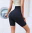Breasted Leggings Women Wear Summer Black Tight-Fitting High-Waisted Belly Thin Yoga Barbie Shorts