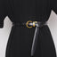 Ceinture semi-ronde rétro pour femmes, ceinture décorative pour femmes, cuir de vachette double face, couvres-taille et pantalons exquis et polyvalents