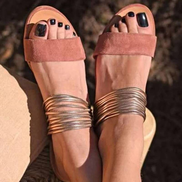 Sandales Femme de Plage et Chaussons à Bout Ouvert