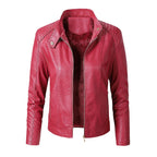 Nouveaux Blousons en Cuir pour Femme Plus Vestes en Velours Mode Vestes en Cuir PU pour Dames