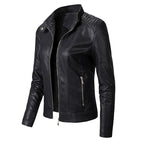 Nouveaux Blousons en Cuir pour Femme Plus Vestes en Velours Mode Vestes en Cuir PU pour Dames