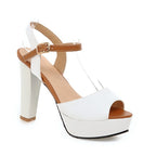 High Heels Waterproof Platform Fish Mouth Shoes