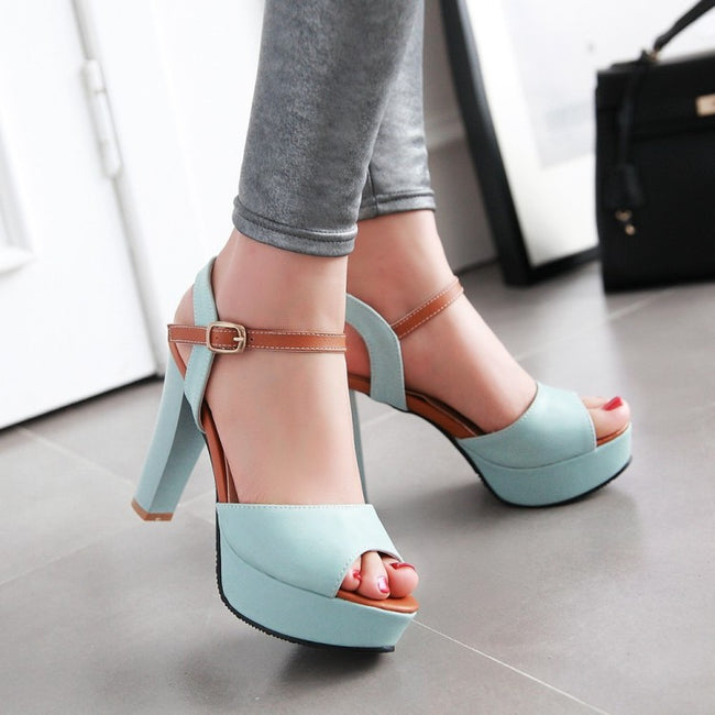 High Heels Waterproof Platform Fish Mouth Shoes Main Image