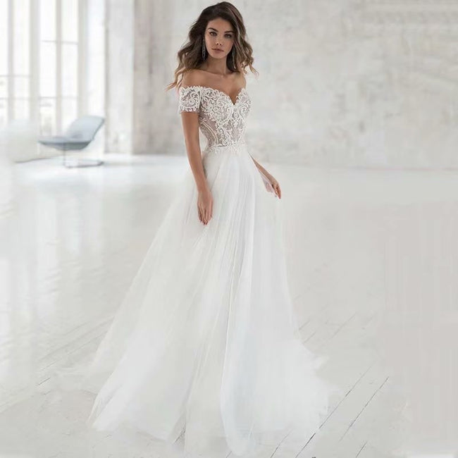 The New Lace Light Wedding Dress Is Elegant, Simple And Thin Hover Image