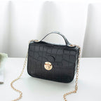 Sac bandoulière petit format pour femme, motif classique, sac à main léger avec chaîne, pochette de messager
