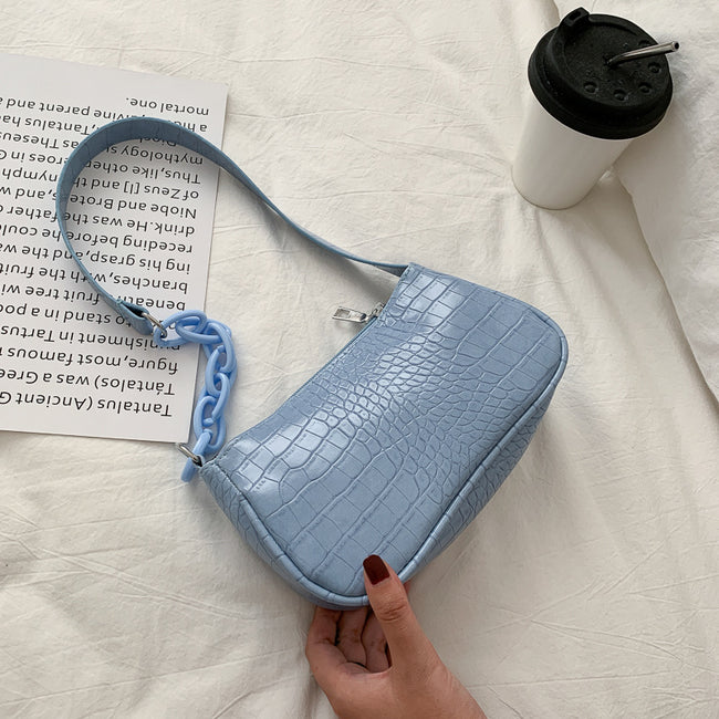 Sac à main français de marque "Net Red", petit sac sous le bras, texture style occidental, sac à bandoulière pour femmes, tendance et élégant. Main Image