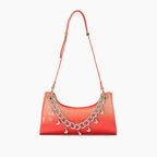 Rainbow Baguette Croc Froggy Gradient Women Shoulder Bags New Fashion Handbag Pearl Chain Diamond Metal Female Bag Summer