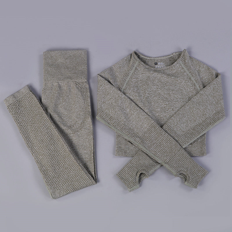 Ensemble de yoga sans coutures Vêtements de sport Tenue de gymnastique Tenue d'entraînement
