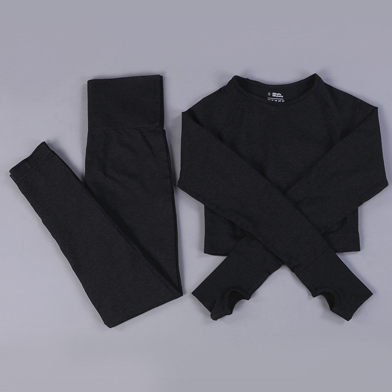 Ensemble de yoga sans coutures Vêtements de sport Tenue de gymnastique Tenue d'entraînement