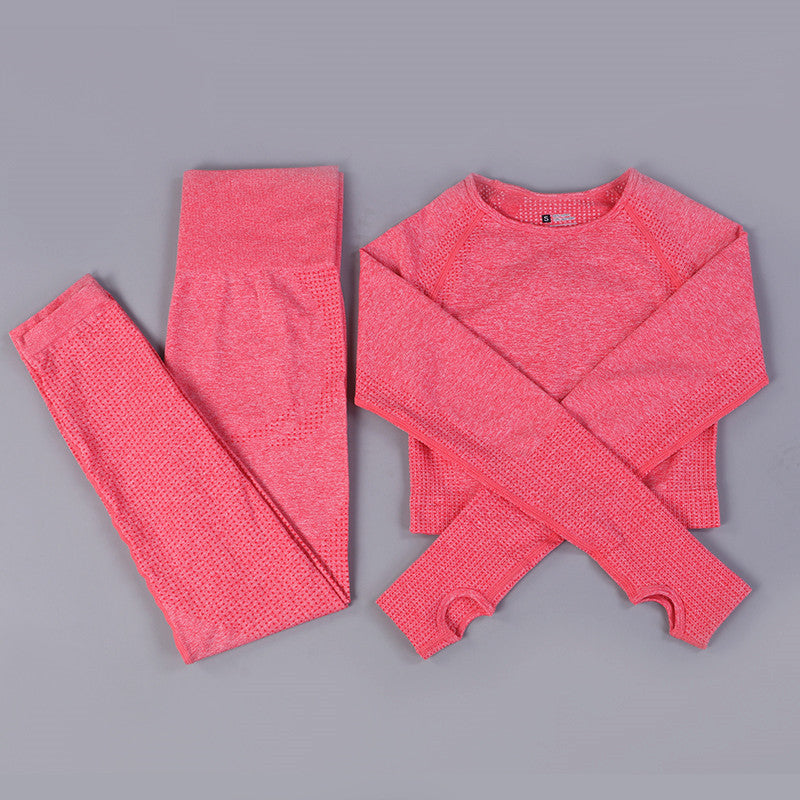 Ensemble de yoga sans coutures Vêtements de sport Tenue de gymnastique Tenue d'entraînement