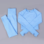 Ensemble de yoga sans coutures Vêtements de sport Tenue de gymnastique Tenue d'entraînement
