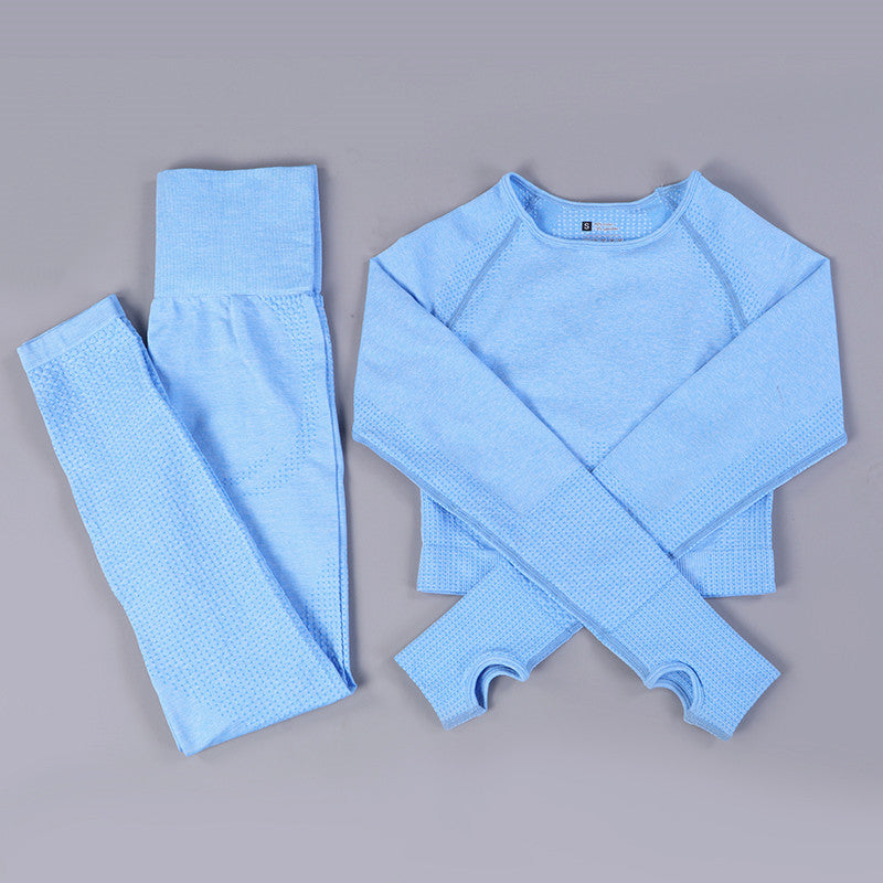 Ensemble de yoga sans coutures Vêtements de sport Tenue de gymnastique Tenue d'entraînement