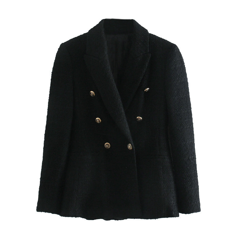 Blazer ajusté texturé automne pour femme