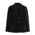 Blazer ajusté texturé automne pour femme