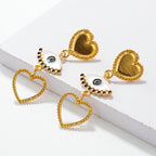 Boucles d'oreilles créatives œil bijoux, style punk, boucles d'oreilles cœur pour femme