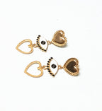 Boucles d'oreilles créatives œil bijoux, style punk, boucles d'oreilles cœur pour femme
