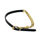 Colliers ras du cou FYUAN pour femmes, chaîne dorée courte, en cuir noir, avec bouton, bijoux tendance