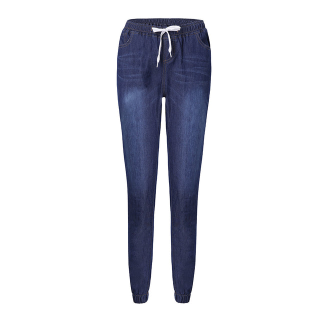 Explosion d'automne Europe et États-Unis pantalon en jean avec élastique à la cheville pour femme Main Image