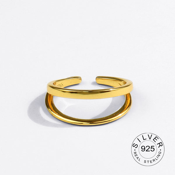 Bagues en argent sterling 925 véritable pour femmes, couleur or vintage, bagues de fiançailles, bijoux en argent 925 Anillos Mujer