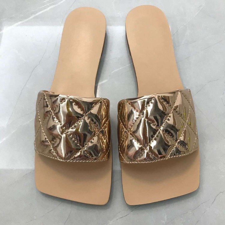 Sandales d'été pour femmes, plates, en cuir PU, couleur unie, bout ouvert, couture