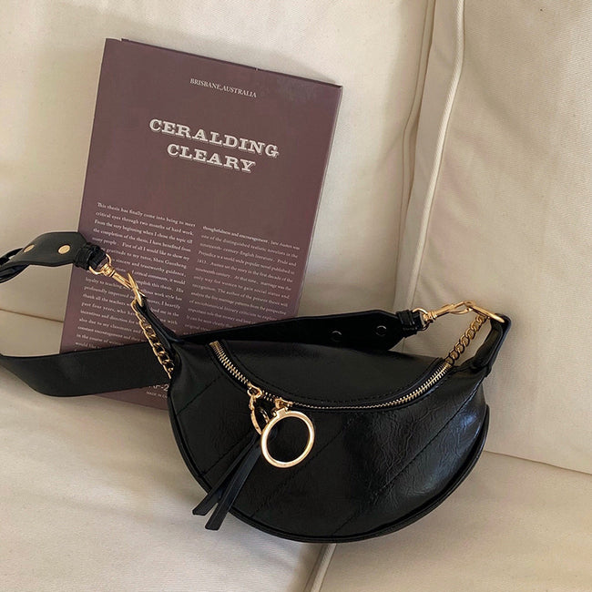 Nouveau sac de taille polyvalent pour femmes, tendance automne et hiver, sac de poitrine très populaire, sac à bandoulière simple, sac à chaîne tendance Hover Image