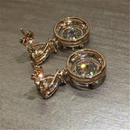 Boucles d'oreilles pendantes rondes bohèmes pour femmes