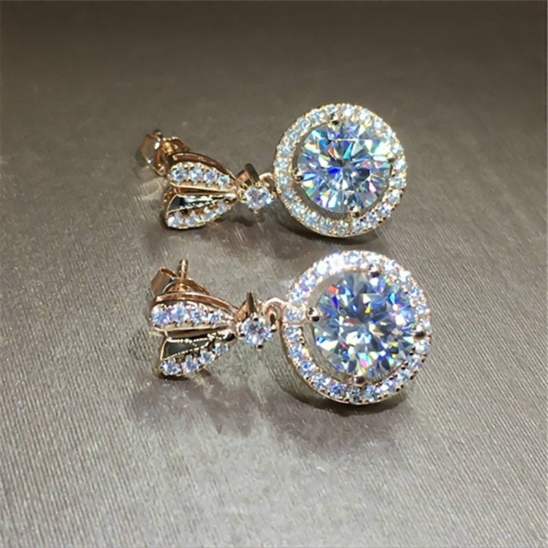 Boucles d'oreilles pendantes rondes bohèmes pour femmes