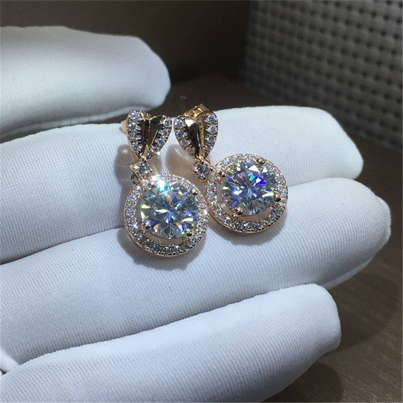 Boucles d'oreilles pendantes rondes bohèmes pour femmes