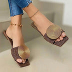 Sandales et pantoufles de plage à fond plat pour femme, chaussures d'été pour femme (anti-moustiques)
