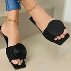 Sandales et pantoufles de plage à fond plat pour femme, chaussures d'été pour femme (anti-moustiques)
