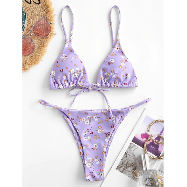 Ensemble bikini sexy noué tie-dye Hover Image
