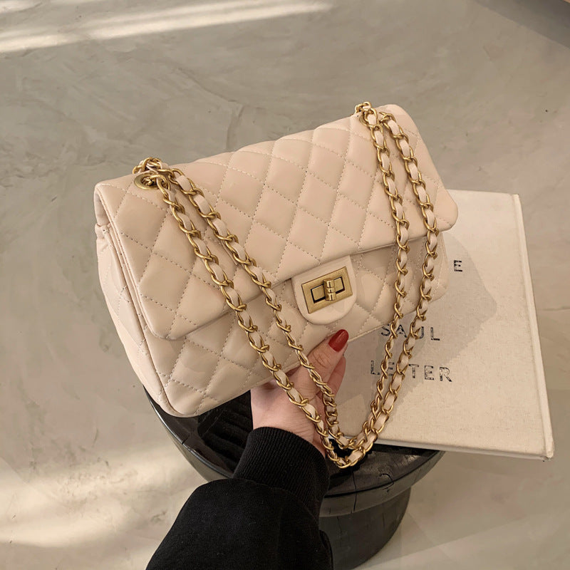Nouveau sac à bandoulière de luxe en losanges pour femme Élégant Noir