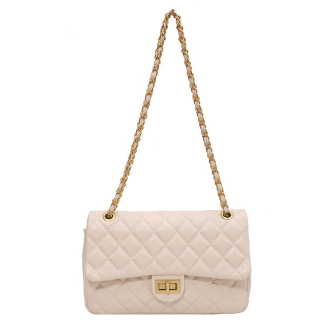 Nouveau sac à bandoulière de luxe en losanges pour femme Élégant Noir Hover Image