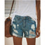 Shorts en jean déchiré pour femme