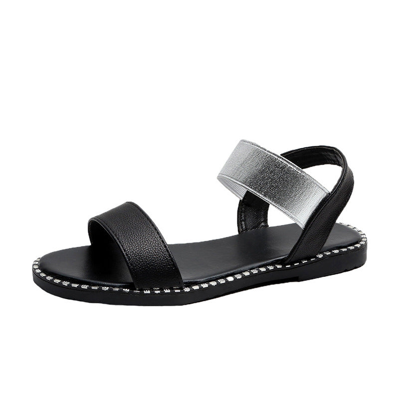 Sandales plates pour femmes, antidérapantes