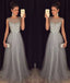 Robe de soirée/mariage sans manches en mousseline avec sequins