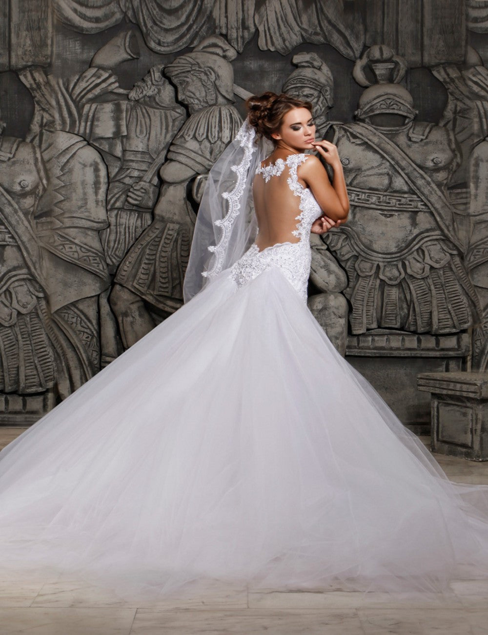 Robe de mariée sirène en dentelle