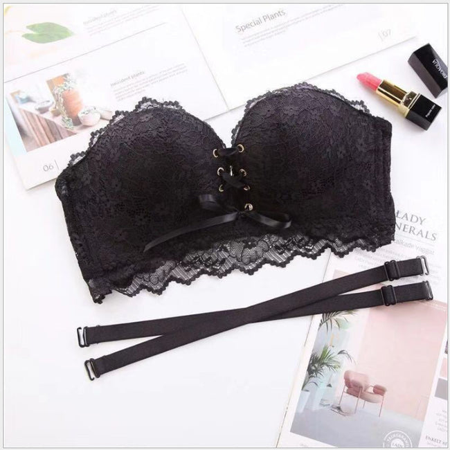 Soutien-gorge froncé en dentelle Main Image