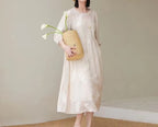 Robe en lin personnalisée pour femme