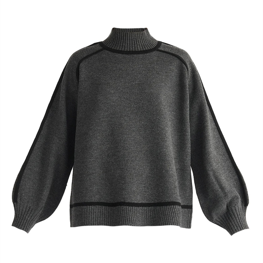 Tricot Pull décontracté Femme tendance urbaine