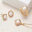 Parure Collier Bague Boucles d'Oreilles Perles